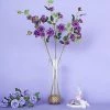 HIER_1400 Artificial Roses 2 Stems | 38" Tall Purple Artificial Silk Rose Flower Bouquet Bushes