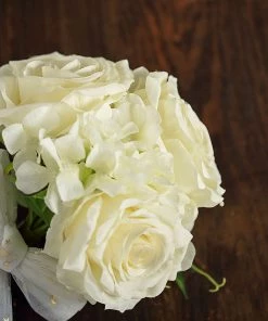 HIER_1300 2 Bushes | Ivory Artificial Silk Rose & Hydrangea Flower Bouquets Chargers & Centerpieces 21 HIER_1300 2 Bushes | Ivory Artificial Silk Rose & Hydrangea Flower Bouquets Chargers & Centerpieces