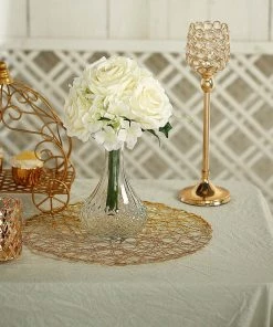 HIER_1300 2 Bushes | Ivory Artificial Silk Rose & Hydrangea Flower Bouquets Chargers & Centerpieces 24 HIER_1300 2 Bushes | Ivory Artificial Silk Rose & Hydrangea Flower Bouquets Chargers & Centerpieces