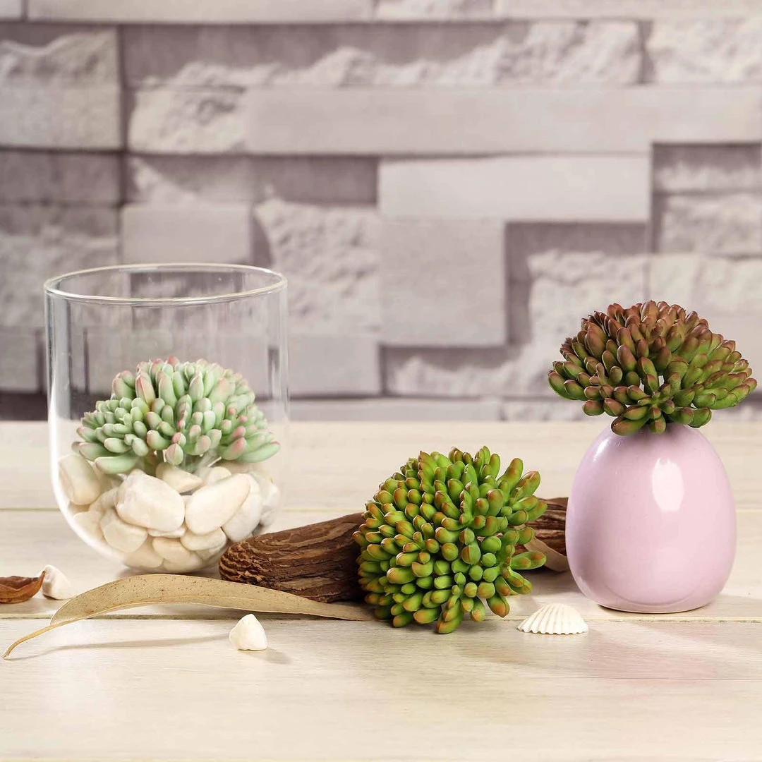 HIER_1600 3 Pack | 4" Artificial PVC Mini Jelly Bean Decorative Succulent Plants Artificial Succulents & Terrariums Wholesale 1 HIER_1600 3 Pack | 4" Artificial PVC Mini Jelly Bean Decorative Succulent Plants Artificial Succulents & Terrariums Wholesale