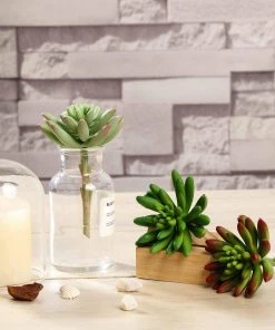 HIER_1600 3 Pack | 6" Artificial PVC Spike Aeonium Decorative Succulent Plants Artificial Succulents & Terrariums Wholesale
