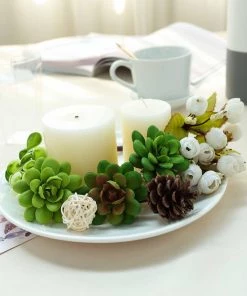 HIER_1600 3 Pack | 3" Artificial PVC Roundleaf Echeveria Stem Succulent Plants Artificial Succulents & Terrariums Wholesale 17 HIER_1600 3 Pack | 3