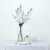 HIER_1150 3 Stems | 36" Tall White Artificial Silk Gladiolus Flower Spray Bush