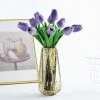 HIER_1150 10 Stems | 13" Purple Real Touch Artificial Foam Tulip Flower Bouquets