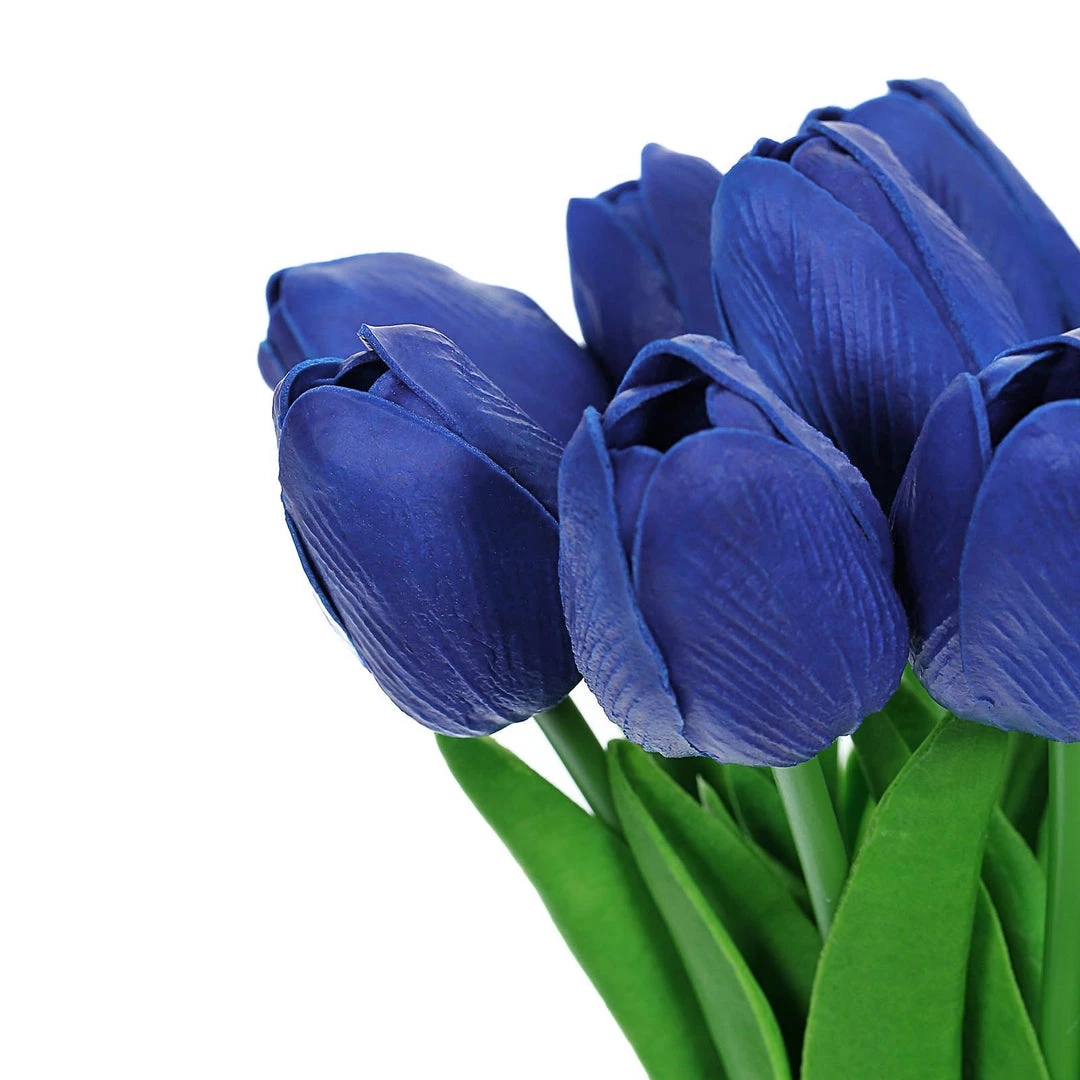 HIER_1150 10 Stems | 13" Royal Blue Real Touch Artificial Foam Tulip Flowers 12 HIER_1150 10 Stems | 13" Royal Blue Real Touch Artificial Foam Tulip Flowers