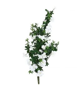 HIER_1150 30" White Artificial Silk Hanging Rhododendron Flower Vine Bush 29 HIER_1150 30