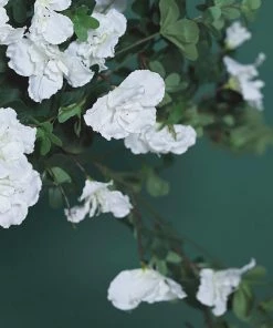 HIER_1150 30" White Artificial Silk Hanging Rhododendron Flower Vine Bush 22 HIER_1150 30
