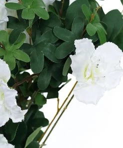 HIER_1150 30" White Artificial Silk Hanging Rhododendron Flower Vine Bush 24 HIER_1150 30