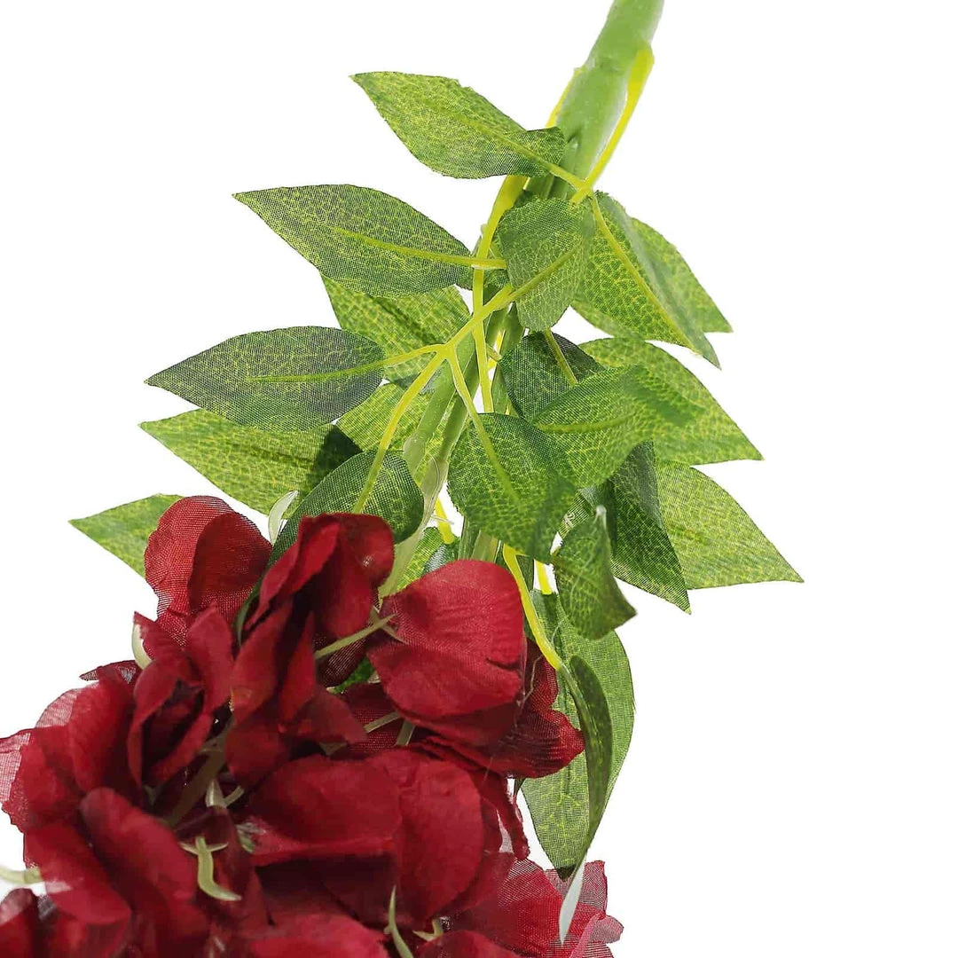 HIER_1210 42" Wine Artificial Silk Hanging Wisteria Flower Garland Vines 12 HIER_1210 42" Wine Artificial Silk Hanging Wisteria Flower Garland Vines