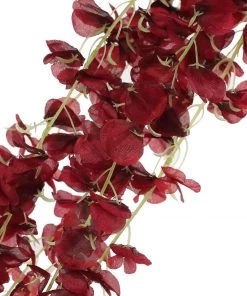 HIER_1210 42" Wine Artificial Silk Hanging Wisteria Flower Garland Vines 26 HIER_1210 42