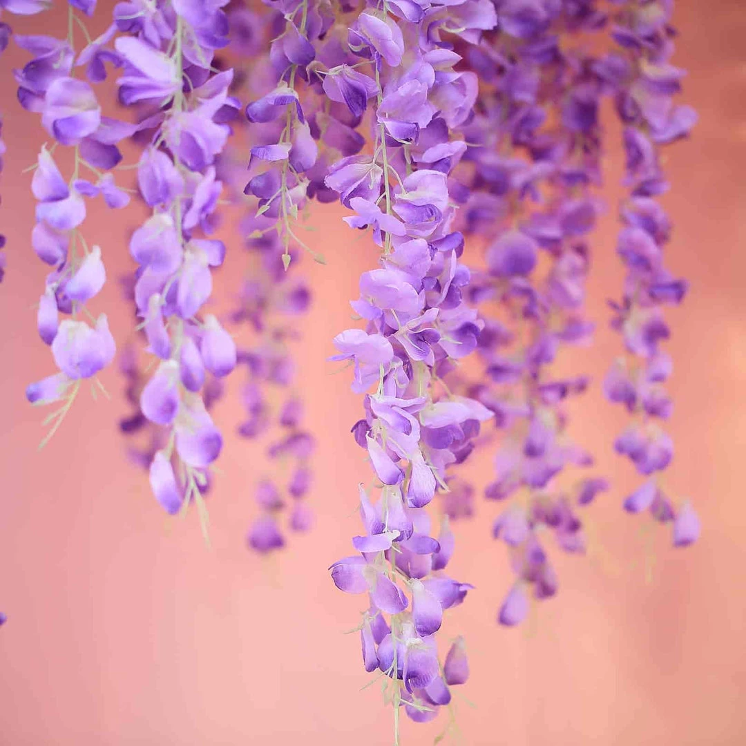 HIER_1210 Garlands | Vines 42" Lavender Artificial Silk Hanging Wisteria Flower Garland Vines 2 HIER_1210 Garlands | Vines 42" Lavender Artificial Silk Hanging Wisteria Flower Garland Vines