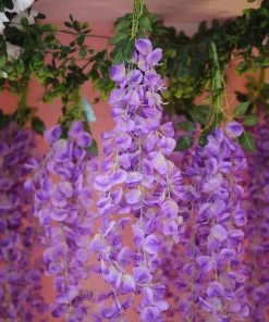 HIER_1210 Garlands | Vines 42" Lavender Artificial Silk Hanging Wisteria Flower Garland Vines 22 HIER_1210 Garlands | Vines 42