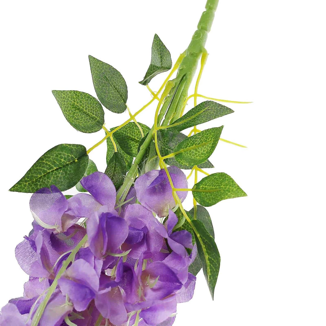HIER_1210 Garlands | Vines 42" Lavender Artificial Silk Hanging Wisteria Flower Garland Vines 12 HIER_1210 Garlands | Vines 42" Lavender Artificial Silk Hanging Wisteria Flower Garland Vines