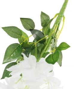 HIER_1210 42" White Artificial Silk Hanging Wisteria Flower Garland Vines Garlands | Vines 37 HIER_1210 42