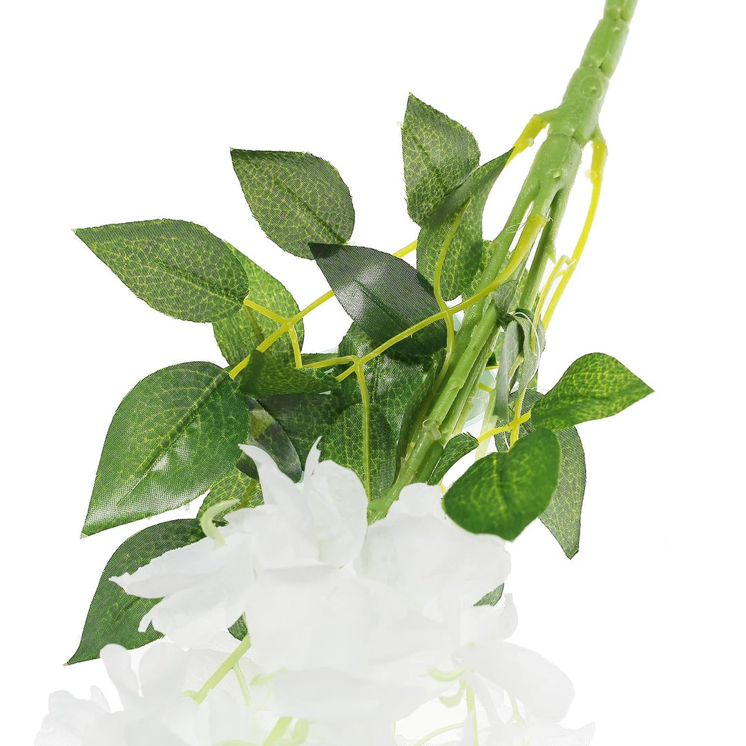 HIER_1210 42" White Artificial Silk Hanging Wisteria Flower Garland Vines Garlands | Vines 18 HIER_1210 42" White Artificial Silk Hanging Wisteria Flower Garland Vines Garlands | Vines
