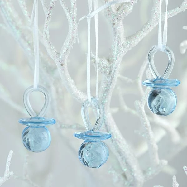 HIER_5320 12 Pack | Large Blue Decorative Baby Pacifiers, Baby Shower Favors 1 HIER_5320 12 Pack | Large Blue Decorative Baby Pacifiers, Baby Shower Favors