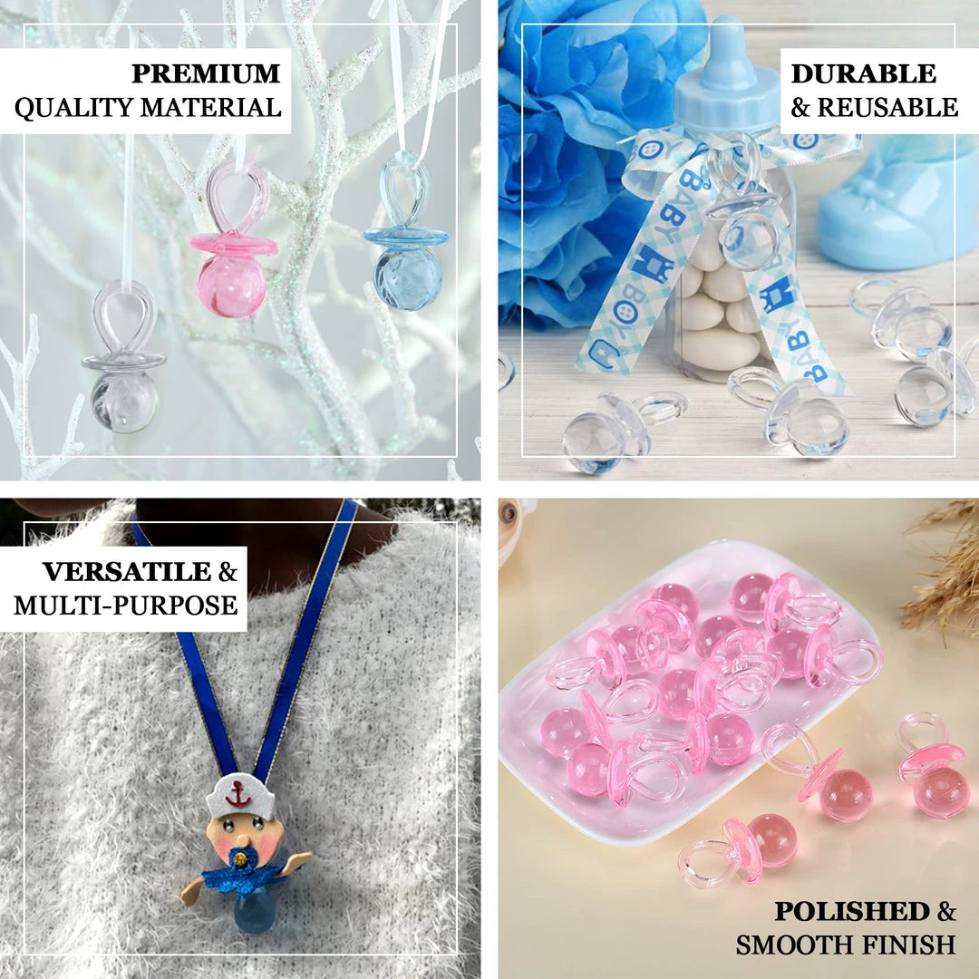 HIER_5320 12 Pack | Large Blue Decorative Baby Pacifiers, Baby Shower Favors 4 HIER_5320 12 Pack | Large Blue Decorative Baby Pacifiers, Baby Shower Favors