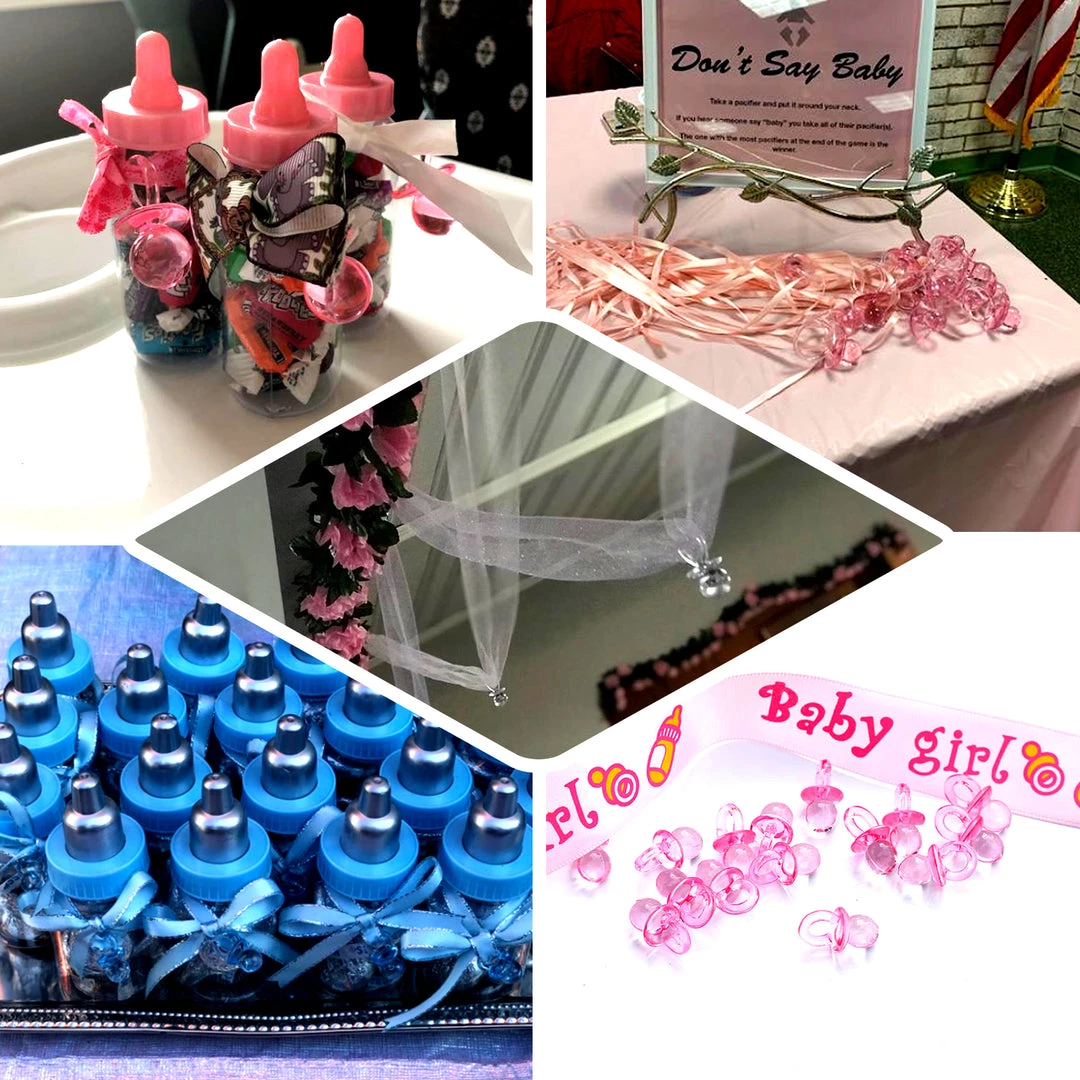 HIER_5320 12 Pack | Large Blue Decorative Baby Pacifiers, Baby Shower Favors 5 HIER_5320 12 Pack | Large Blue Decorative Baby Pacifiers, Baby Shower Favors