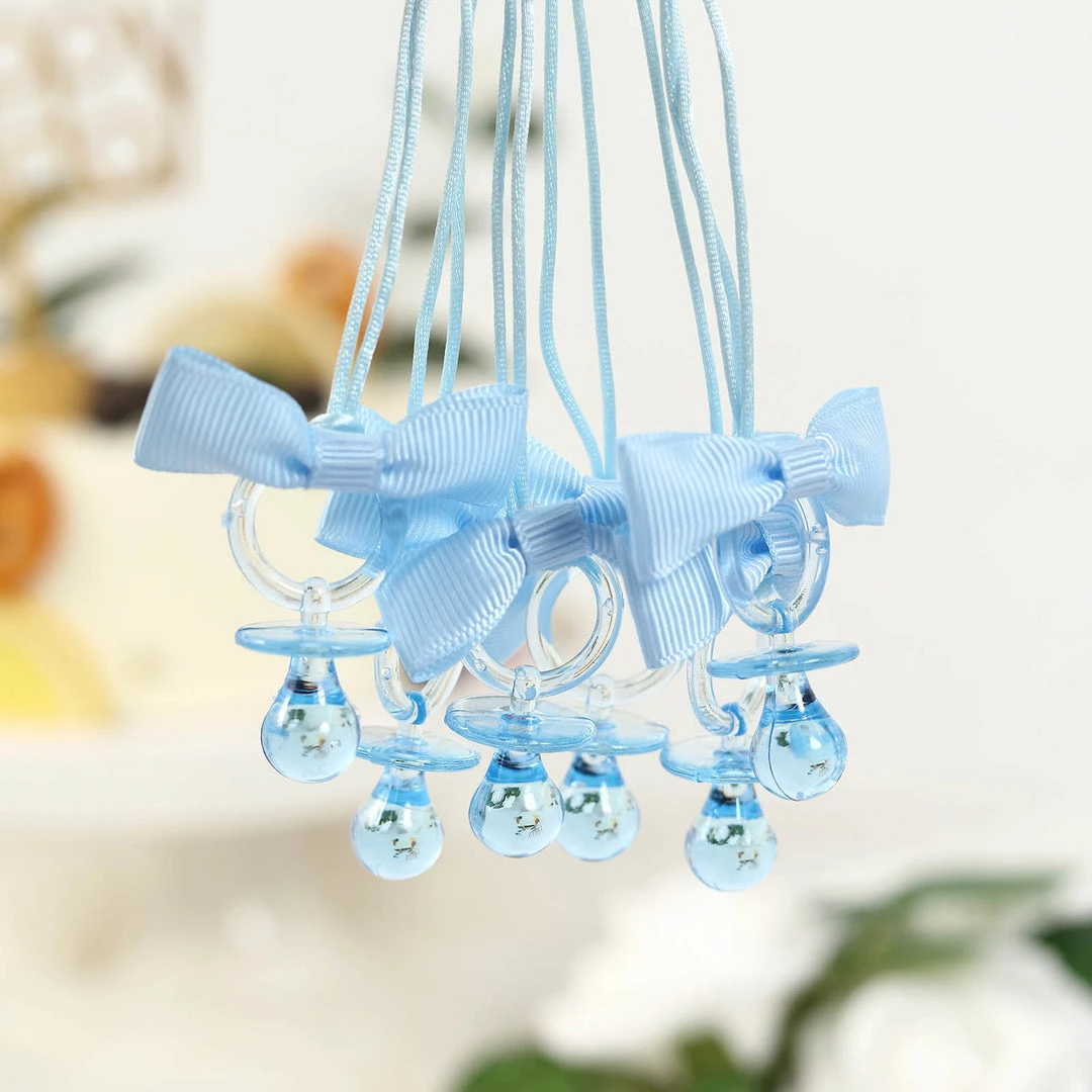 HIER_5320 12 Pack | Small Blue Decorative Baby Pacifiers, Baby Shower Favors Theme Décor 8 HIER_5320 12 Pack | Small Blue Decorative Baby Pacifiers, Baby Shower Favors Theme Décor