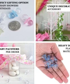 HIER_5320 12 Pack | Small Blue Decorative Baby Pacifiers, Baby Shower Favors Theme Décor 16 HIER_5320 12 Pack | Small Blue Decorative Baby Pacifiers, Baby Shower Favors Theme Décor