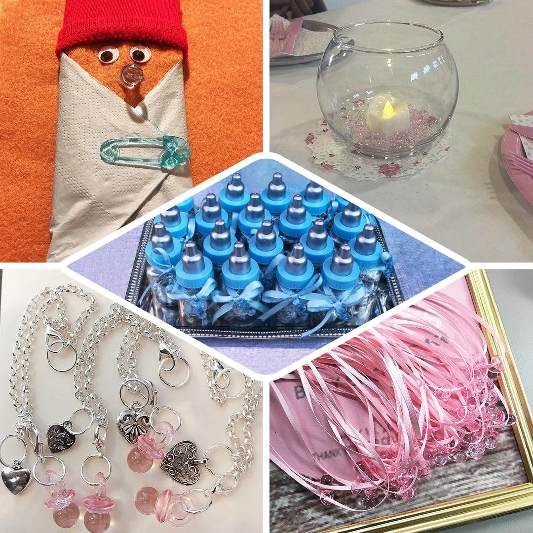 HIER_5320 12 Pack | Small Blue Decorative Baby Pacifiers, Baby Shower Favors Theme Décor 5 HIER_5320 12 Pack | Small Blue Decorative Baby Pacifiers, Baby Shower Favors Theme Décor