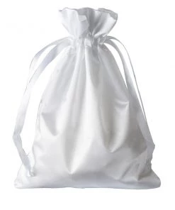 HIER_5350 Tabletop Decor 12 Pack | 5" White Satin Drawstring Wedding Party Favor Gift Bags 17 HIER_5350 Tabletop Decor 12 Pack | 5