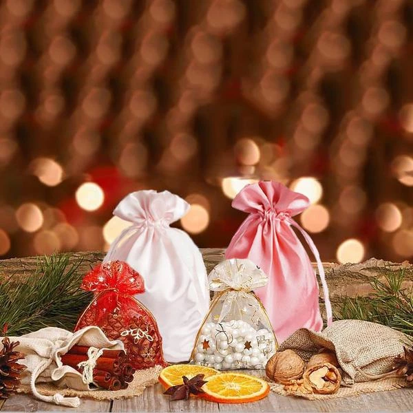 HIER_5350 Tabletop Decor 12 Pack | 6" Champagne Satin Drawstring Wedding Party Favor Gift Bags 7 HIER_5350 Tabletop Decor 12 Pack | 6" Champagne Satin Drawstring Wedding Party Favor Gift Bags