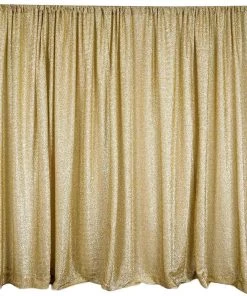 HIER_3110 20ftx10ft Champagne Glittering Photography Booth Backdrop Curtain