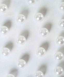 HIER_5170 1000 Pack | 10mm Glossy White Faux Craft Pearl Beads & Vase Filler Chargers & Centerpieces
