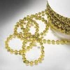 HIER_5170 Chargers & Centerpieces 24 Yards | 3mm Metallic Gold Faux Craft Pearl String Beads Garland