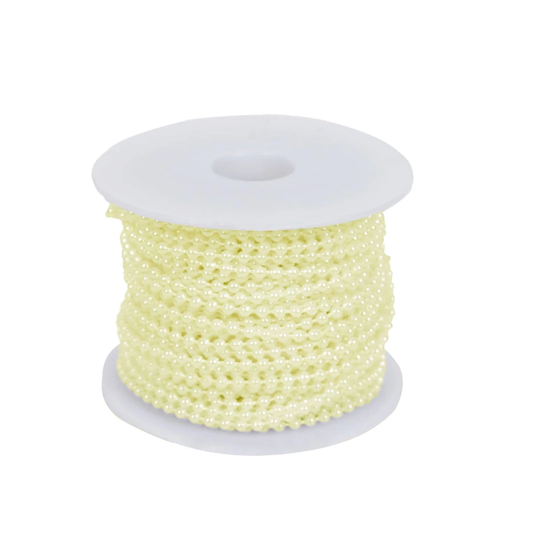 HIER_5170 24 Yards | 3mm Glossy Ivory Faux Craft Pearl String Beads Garland Chargers & Centerpieces 3 HIER_5170 24 Yards | 3mm Glossy Ivory Faux Craft Pearl String Beads Garland Chargers & Centerpieces