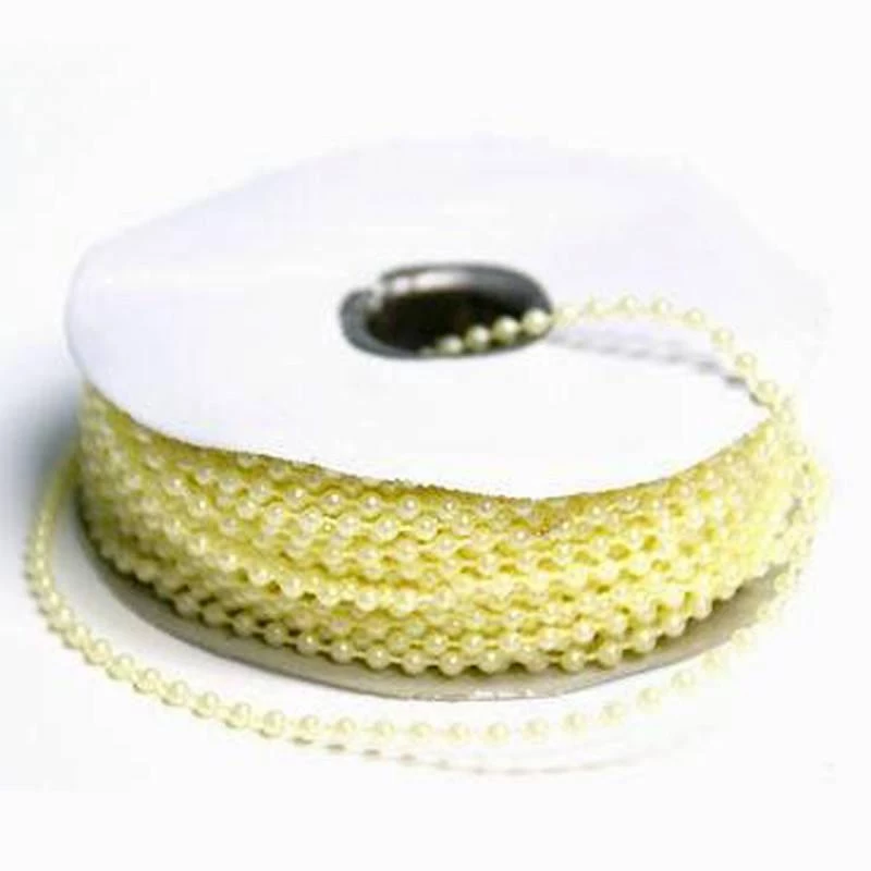 HIER_5170 24 Yards | 3mm Glossy Ivory Faux Craft Pearl String Beads Garland Chargers & Centerpieces 9 HIER_5170 24 Yards | 3mm Glossy Ivory Faux Craft Pearl String Beads Garland Chargers & Centerpieces