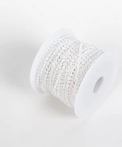 HIER_5170 24 Yards | 3mm Glossy White Faux Craft Pearl String Beads Garland Chargers & Centerpieces