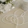 HIER_5170 24 Yards | 3mm Glossy White Faux Craft Pearl String Beads Garland Chargers & Centerpieces