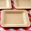 HIER_5480 10 Pack | 9" Eco Friendly Bamboo Square Disposable Dinner Plates
