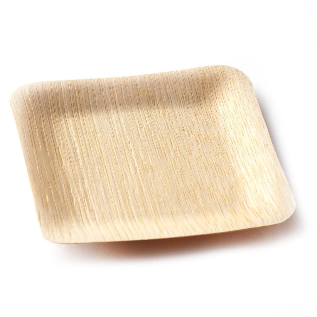 HIER_5480 25 Pack | 4" Eco Friendly Bamboo Square Disposable Dessert Plates Disposable Dinnerware 8 HIER_5480 25 Pack | 4" Eco Friendly Bamboo Square Disposable Dessert Plates Disposable Dinnerware