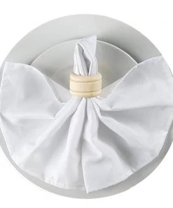 HIER_5480 4 Pack | Eco Friendly Natural Wooden Napkin Holder Rings, Disposable