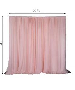 HIER_3110 Big Event Backdrops & Décor 20ftx10ft Blush/Rose Gold Rod Ready Dual Layered Poly/Chiffon Backdrop