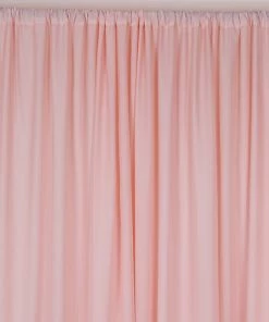 HIER_3110 Big Event Backdrops & Décor 20ftx10ft Blush/Rose Gold Rod Ready Dual Layered Poly/Chiffon Backdrop