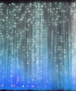 HIER_3110 Big Event Backdrops & Décor 20ftx10ft Ivory Rod Ready Dual Layered Poly & Chiffon Backdrop Curtain