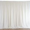 HIER_3110 Big Event Backdrops & Décor 20ftx10ft Ivory Rod Ready Dual Layered Poly & Chiffon Backdrop Curtain