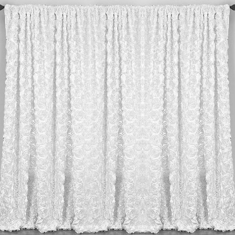 HIER_3110 Big Event Backdrops & Décor 20ftx10ft White Chiffon & Satin Rose Photography Backdrop Curtain 1 HIER_3110 Big Event Backdrops & Décor 20ftx10ft White Chiffon & Satin Rose Photography Backdrop Curtain