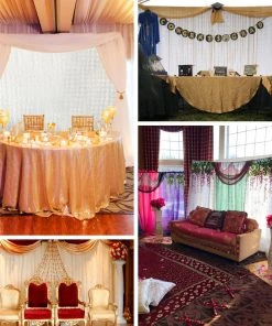 HIER_3110 Big Event Backdrops & Décor 20ftx10ft White Chiffon & Satin Rose Photography Backdrop Curtain 10 HIER_3110 Big Event Backdrops & Décor 20ftx10ft White Chiffon & Satin Rose Photography Backdrop Curtain