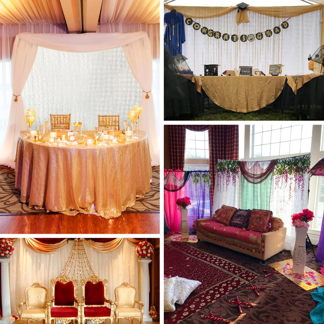 HIER_3110 Big Event Backdrops & Décor 20ftx10ft White Chiffon & Satin Rose Photography Backdrop Curtain 5 HIER_3110 Big Event Backdrops & Décor 20ftx10ft White Chiffon & Satin Rose Photography Backdrop Curtain