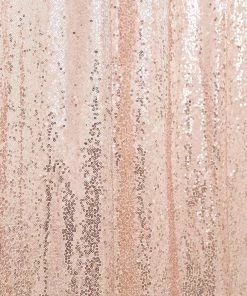 HIER_3110 8ftx8ft Blush/Rose Gold Sequin Photography Backdrop Semi-Sheer Curtain Big Event Backdrops & Décor
