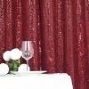 HIER_3110 8ftx8ft Burgundy Sequin Photography Booth Backdrop Semi-Sheer Curtain