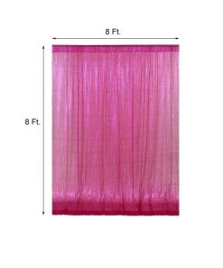 HIER_3110 8ftx8ft Fuchsia Sequin Photography Booth Backdrop Semi-Sheer Curtain Big Event Backdrops & Décor 15 HIER_3110 8ftx8ft Fuchsia Sequin Photography Booth Backdrop Semi-Sheer Curtain Big Event Backdrops & Décor
