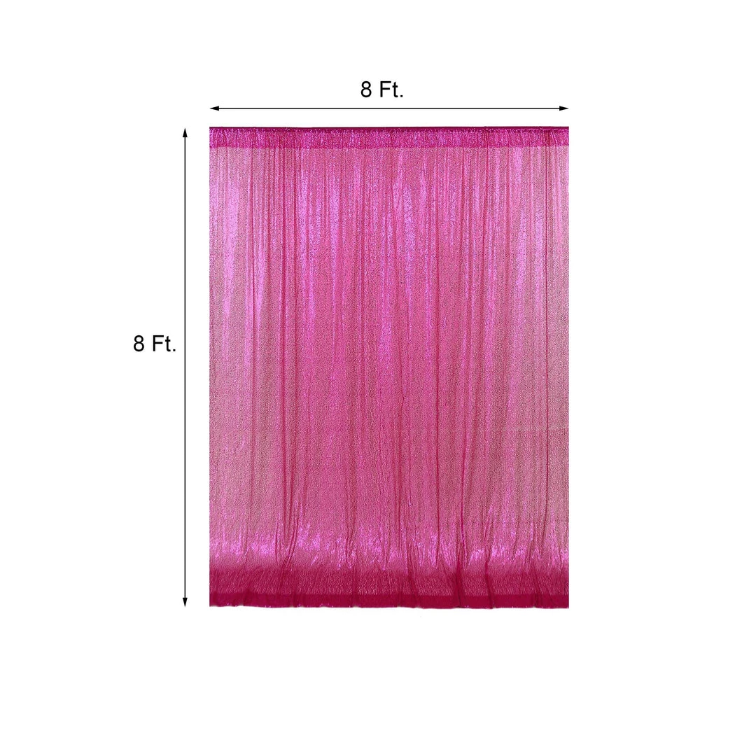 HIER_3110 8ftx8ft Fuchsia Sequin Photography Booth Backdrop Semi-Sheer Curtain Big Event Backdrops & Décor 3 HIER_3110 8ftx8ft Fuchsia Sequin Photography Booth Backdrop Semi-Sheer Curtain Big Event Backdrops & Décor