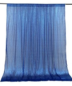 HIER_3110 8ftx8ft Royal Blue Sequin Photography Booth Backdrop Curtain