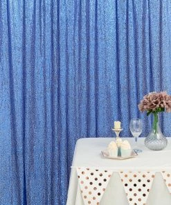 HIER_3110 8ftx8ft Royal Blue Sequin Photography Booth Backdrop Curtain